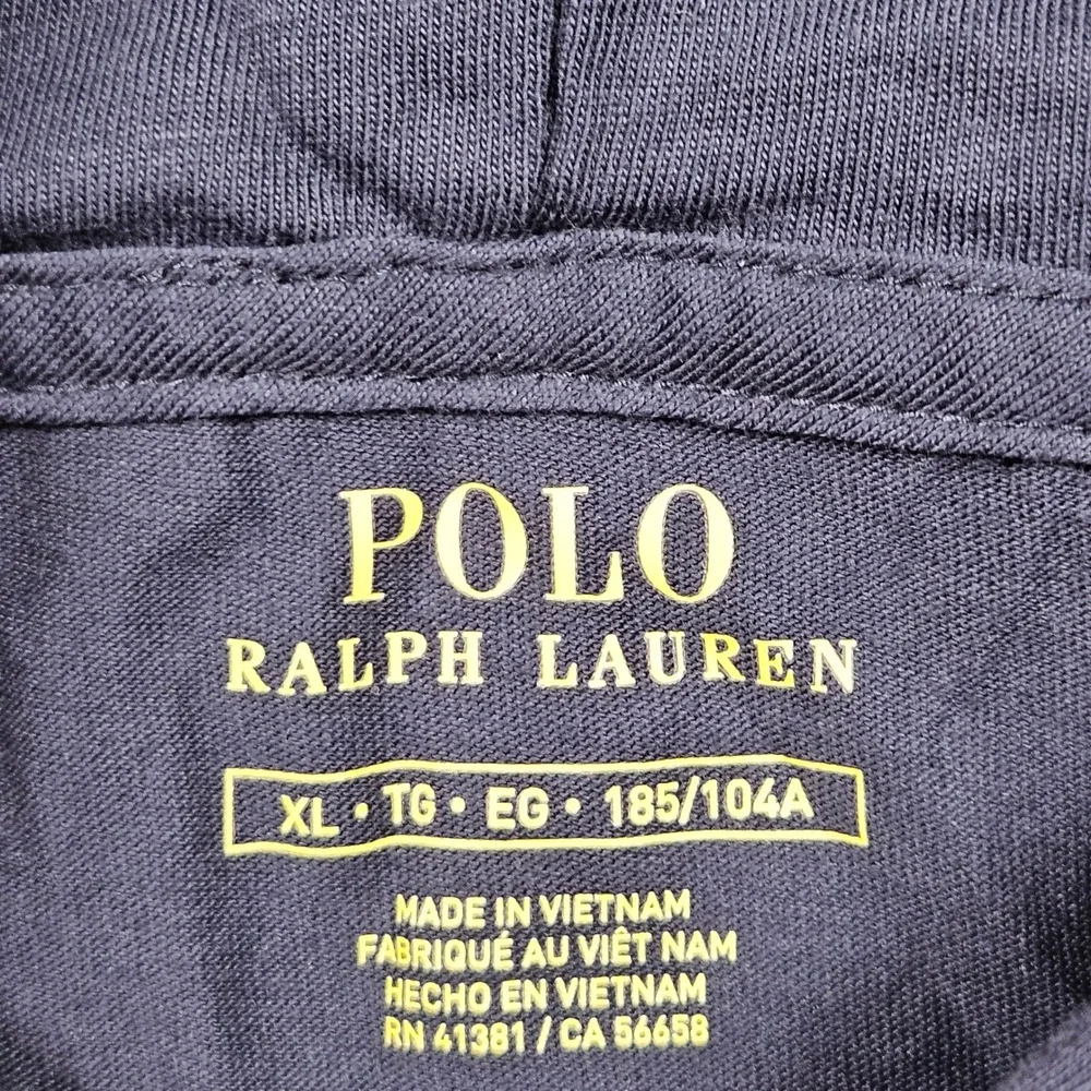 NEW Polo Ralph Lauren Hoodie Mens XL Navy Blue Lightweight Sweatshirt Pony Logo